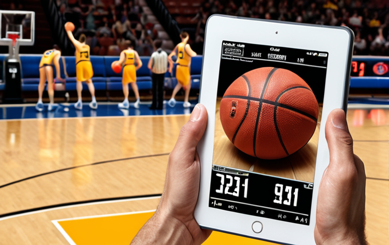 **Prompt 1: Evolution of Basketball Stat-keeping**
    A split image showcasing the contrast between traditional and modern basketball stat-keeping. On the left side, a close-up of hands diligently writing basketball statistics on a classic paper score sheet with a pencil on a clipboard, with a blurred, vintage-style basketball court in the background. The atmosphere should feel nostalgic and focused on manual precision. On the right side, hands interacting with a sleek tablet or smartphone, displaying a modern, vibrant basketball stat-tracking application interface, set against a backdrop of a professional, brightly lit basketball arena. The overall image should be a dynamic composite shot, highlighting the evolution from analog to digital, emphasizing detail and technological advancement.